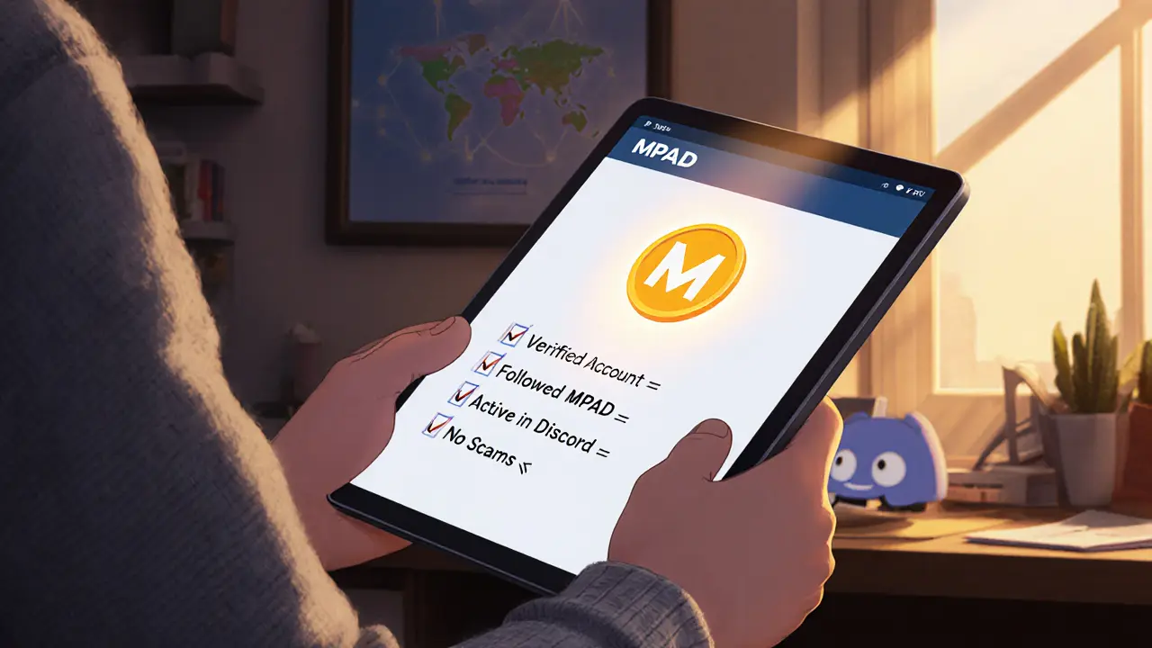 Digital wallet interface showing a checklist for qualifying for the MPAD airdrop