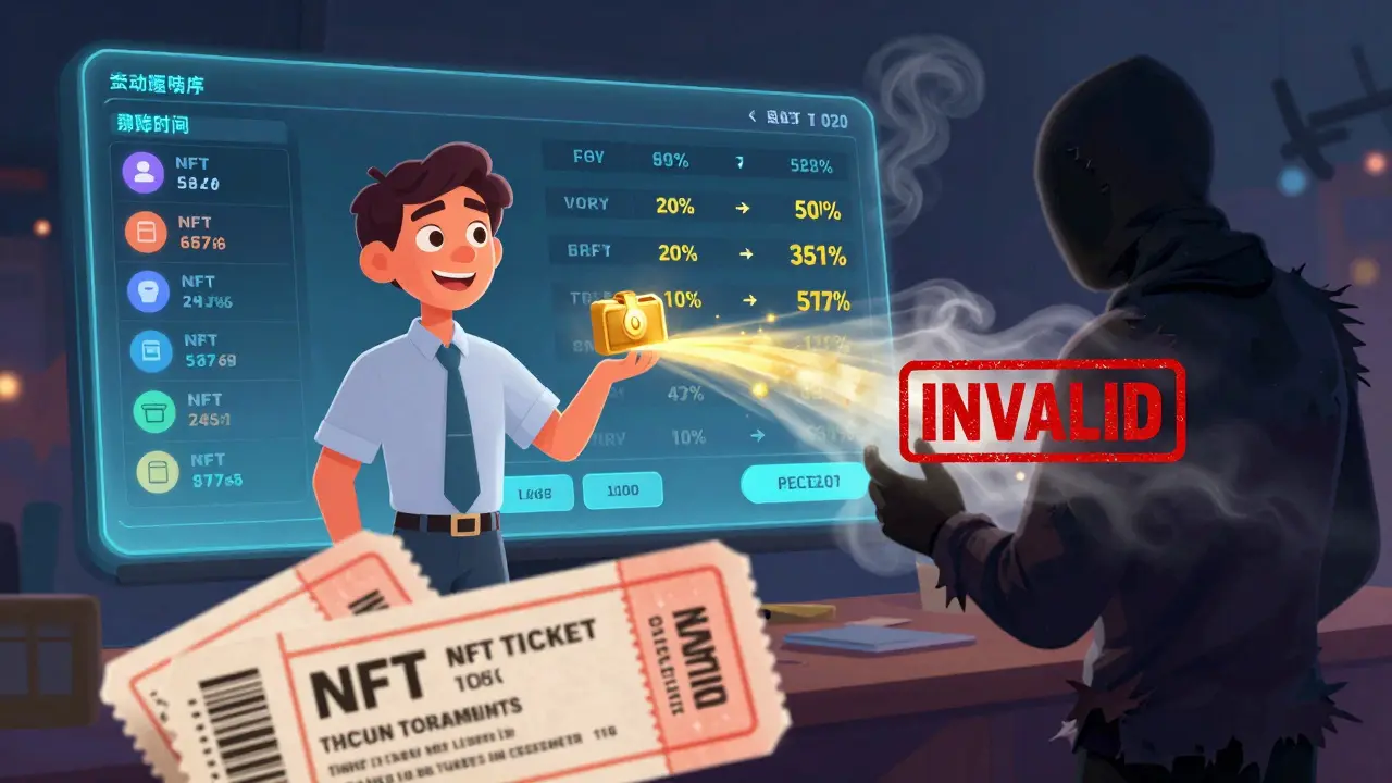 Organizer sees royalties flow back as a scalper's fake ticket dissolves into smoke