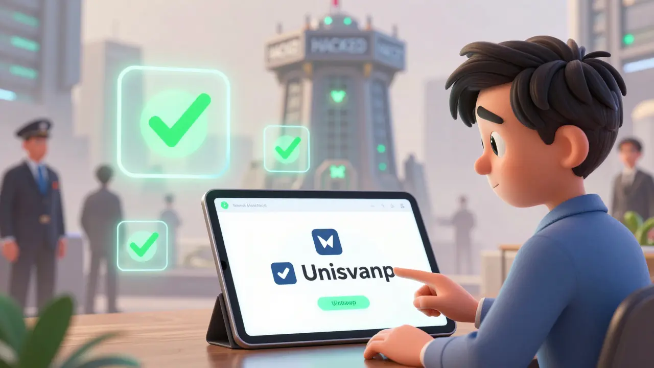 A beginner connecting a wallet to a DEX, surrounded by glowing blockchain transactions, as a failed exchange fades away.