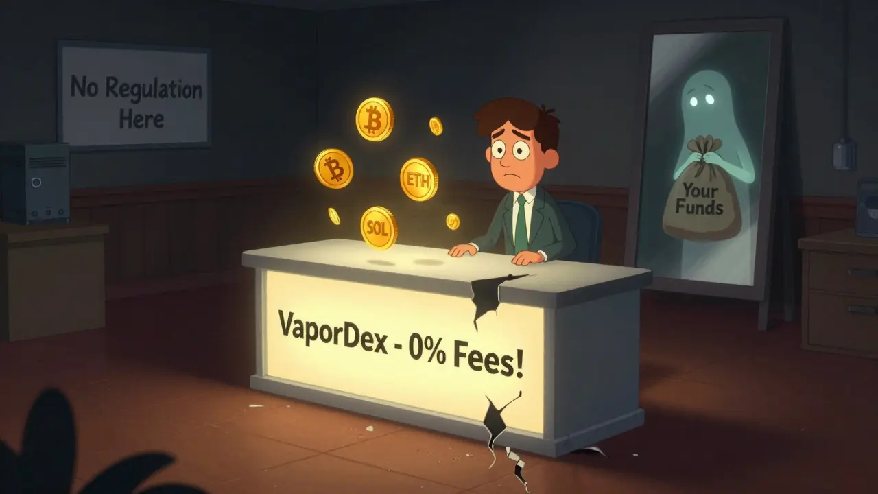 VaporDex Crypto Exchange Review: Zero Fees, No Regulation, and What You Need to Know