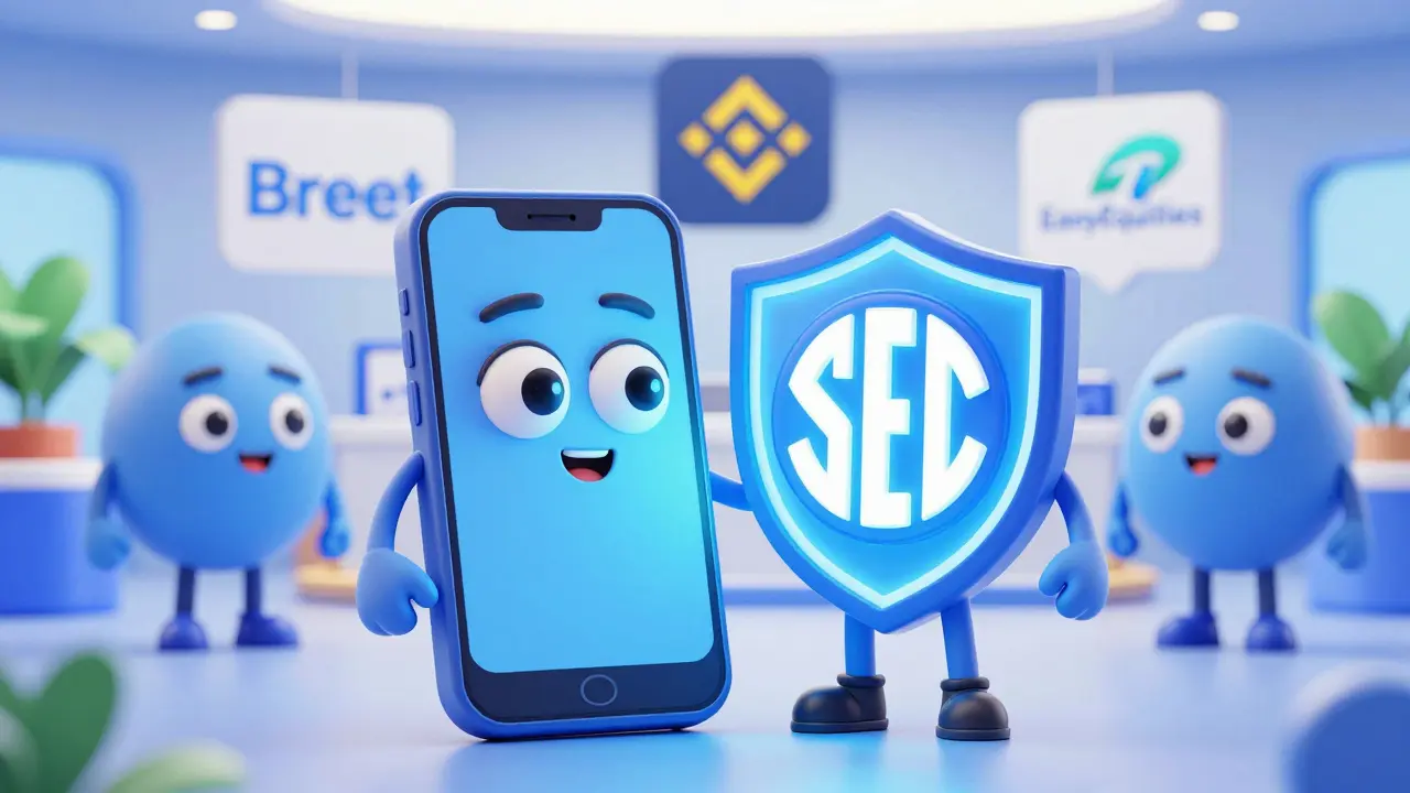 Smartphone and shield symbolizing safe regulated crypto trading