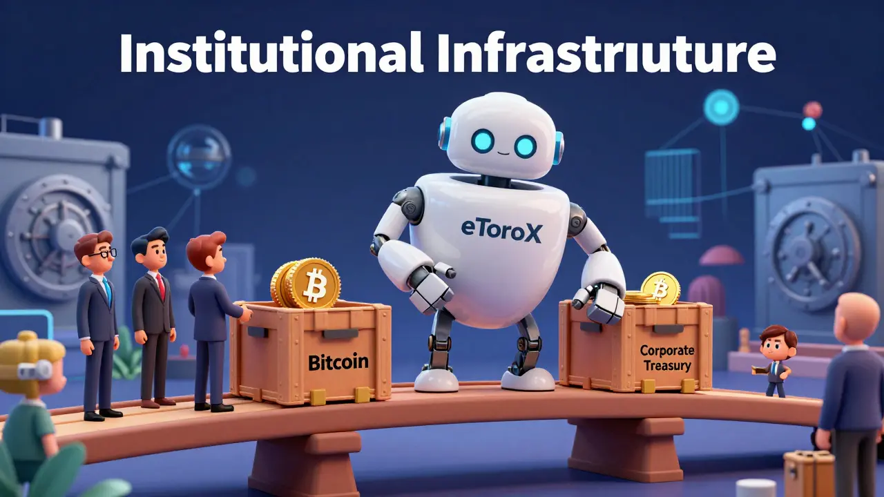 Robot infrastructure supporting institutional crypto assets