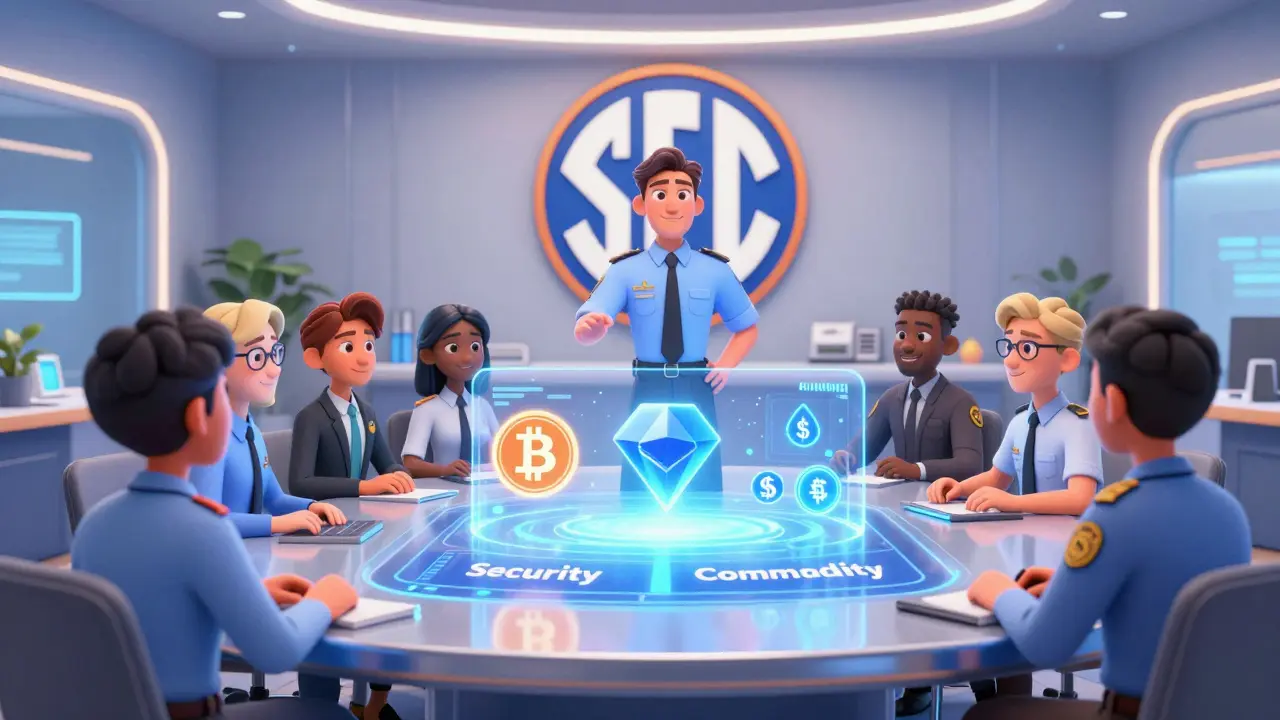 SEC regulators sorting crypto tokens into securities and commodities